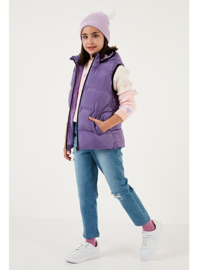 Lela Zippered Hooded Pocket Puffer Vest Children's Vest 5761983 - Image 1